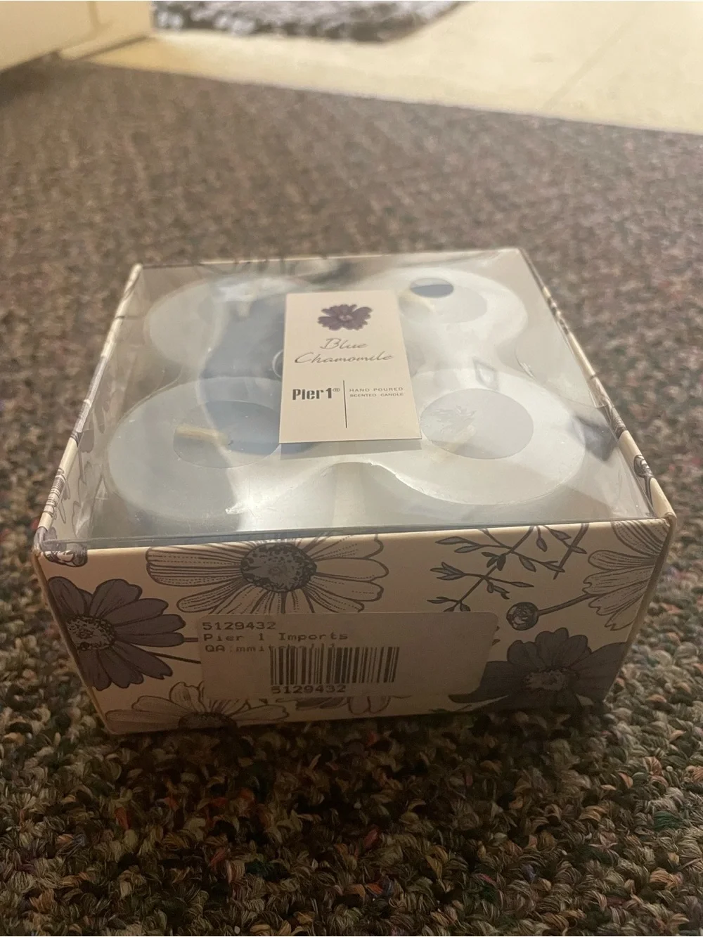 Pier 1 Blue Chamomile Scented Votive Candles - Set of 4